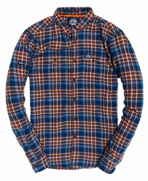 Superdry Winter Washbasket Férfi Hosszú Ujjú Ing Kék | CRBFD1769